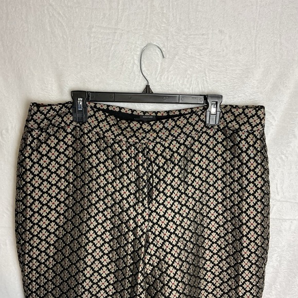 Talbots Signature 16 Dress Pants platinum floral printed black gold Holiday‎ EUC - Picture 5 of 8